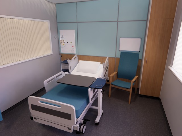 Exemplar room – acute single bedroom