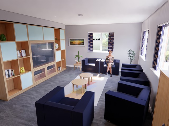 Exemplar room – mental health lounge & beverage bay