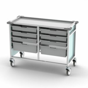 Care kart storage trolley - low, double
