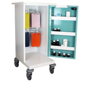 Monitored dosage drugs trolley - single door
