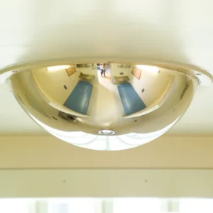 Reduced-ligature full hemisphere observation mirror