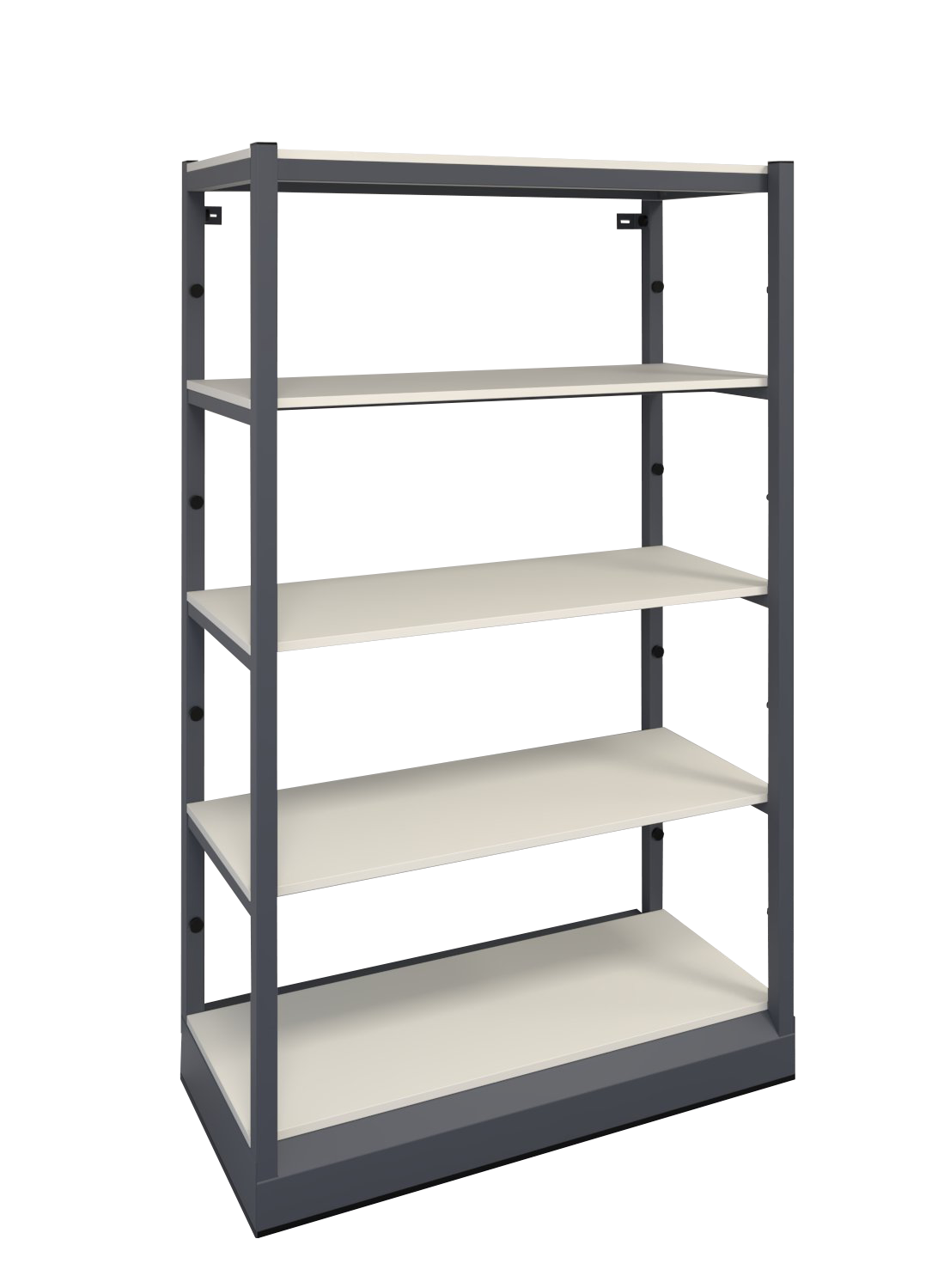 Modular, hole-free shelving