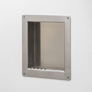 Reduced-ligature washroom shelf