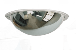 Reduced-Ligature Stainless Steel Dome Mirror